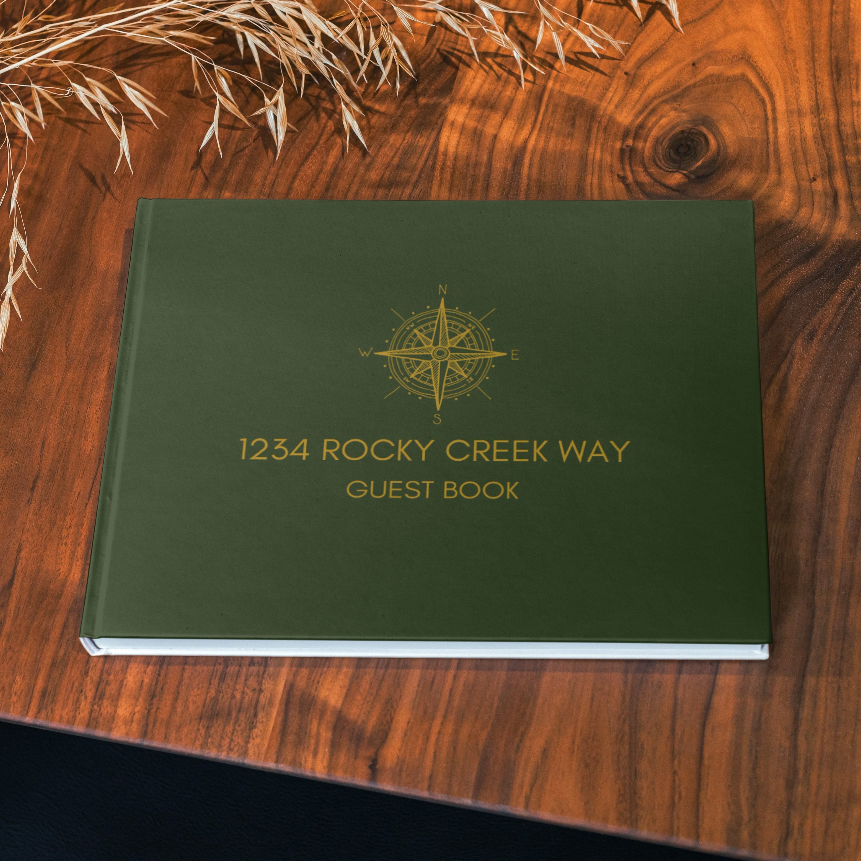 Personalized Airbnb Guest Book: Custom Welcome Book, Hardcover