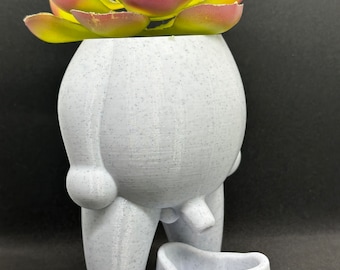 Peeing Man Flower Pot – Funny Succulent Planter, Gag Gift