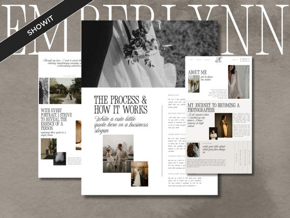 Emberlynn Showit Website Template: Editorial Design for Photographers