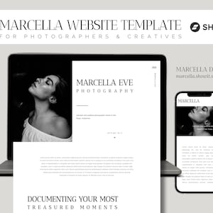 Showit Website Template for Photographers, Website Template for Photographers, Editorial Website Template, Marcella Design