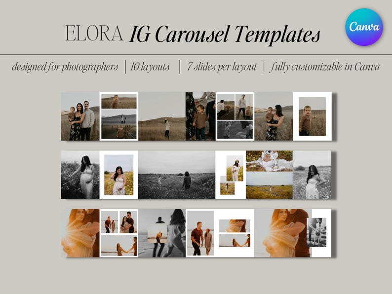 The BUNDLE | Instagram Carousel Templates | Canva Template - Etsy