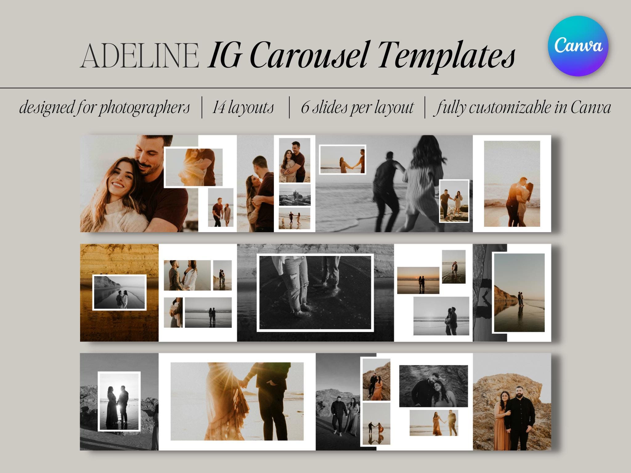 The BUNDLE | Instagram Carousel Templates | Canva Template - Etsy