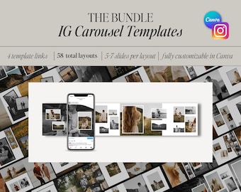 The BUNDLE | Instagram Carousel Templates | Canva Template