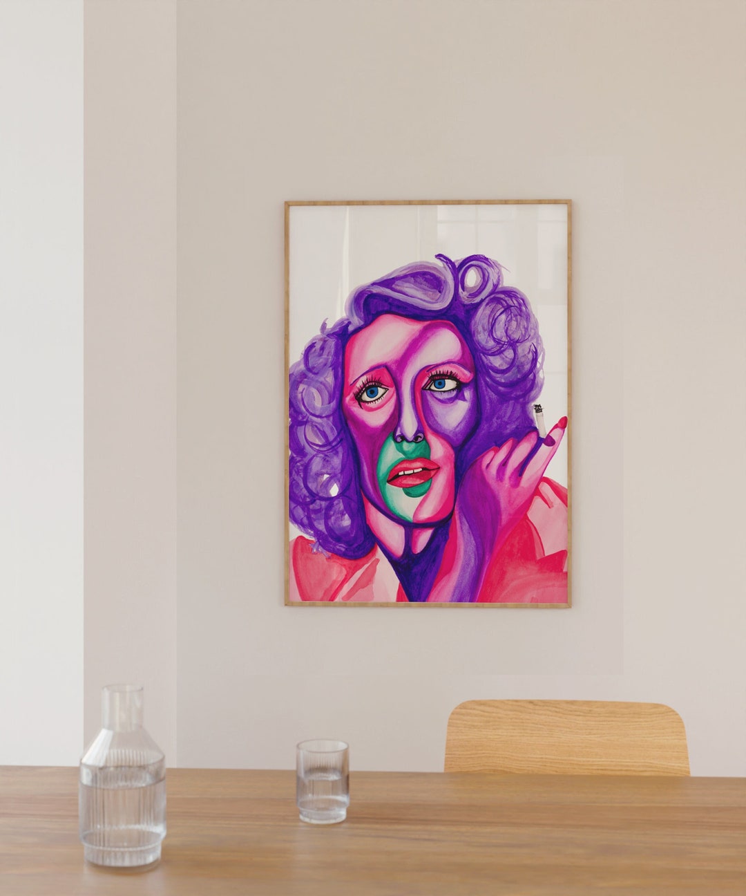 Iconic Betty Davis Art Watercolor Portrait of Betty Davis Etsy