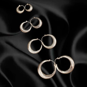 925 Sterling Silver Hoop Earrings | Handmade Silver Oxidized Hoops | Minimal Silver Earrings for Women | Lightweight Everyday Jewelry