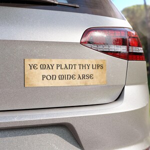 Car Magnet, Bumper Magnet, Medieval Bumper Sticker, Funny Bumper Magnet, Funny Car Magnets, Ren Fair, Renfaire, Unhinged Bumper Sticker bild 4