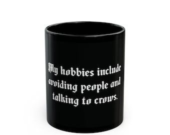 Witchy Gifts, Halloween Mugs, Funny Coffee Mug, Goth Mug, Goth Gift, Witchy Mug, Funny Gifts, Black Coffee Mug, Emo Gifts, Introvert Gifts