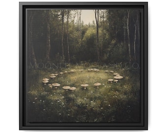 Digital Download Art Print, Fairycore Art, Fairy Grunge, Fairy Ring, Mushroom Forest Art, Forest Art, Dark Cottagecore, Whimsigoth Decor