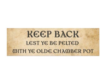 Car Magnet, Bumper Magnet, Medieval Bumper Sticker, Funny Bumper Magnet, Funny Car Magnets, Ren Fair, Renfaire, Funny Gifts, Castlecore