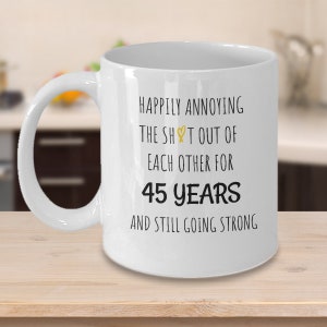45th wedding anniversary gifts, 45th wedding anniversary mugs, 45th wedding anniversary gifts for parents