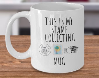 Stamp Collecting Mug, Stamp Collecting Gifts, Gift for Stamp Collectors, Philately, Stamp Gift, Philatelist Gift, Stamp Collecting