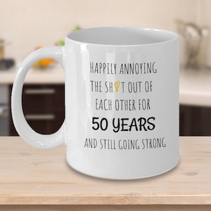 50th anniversary gifts, 50th anniversary mugs, 50th anniversary gifts for parents, Anniversary gift for husband, Anniversary gift for wife
