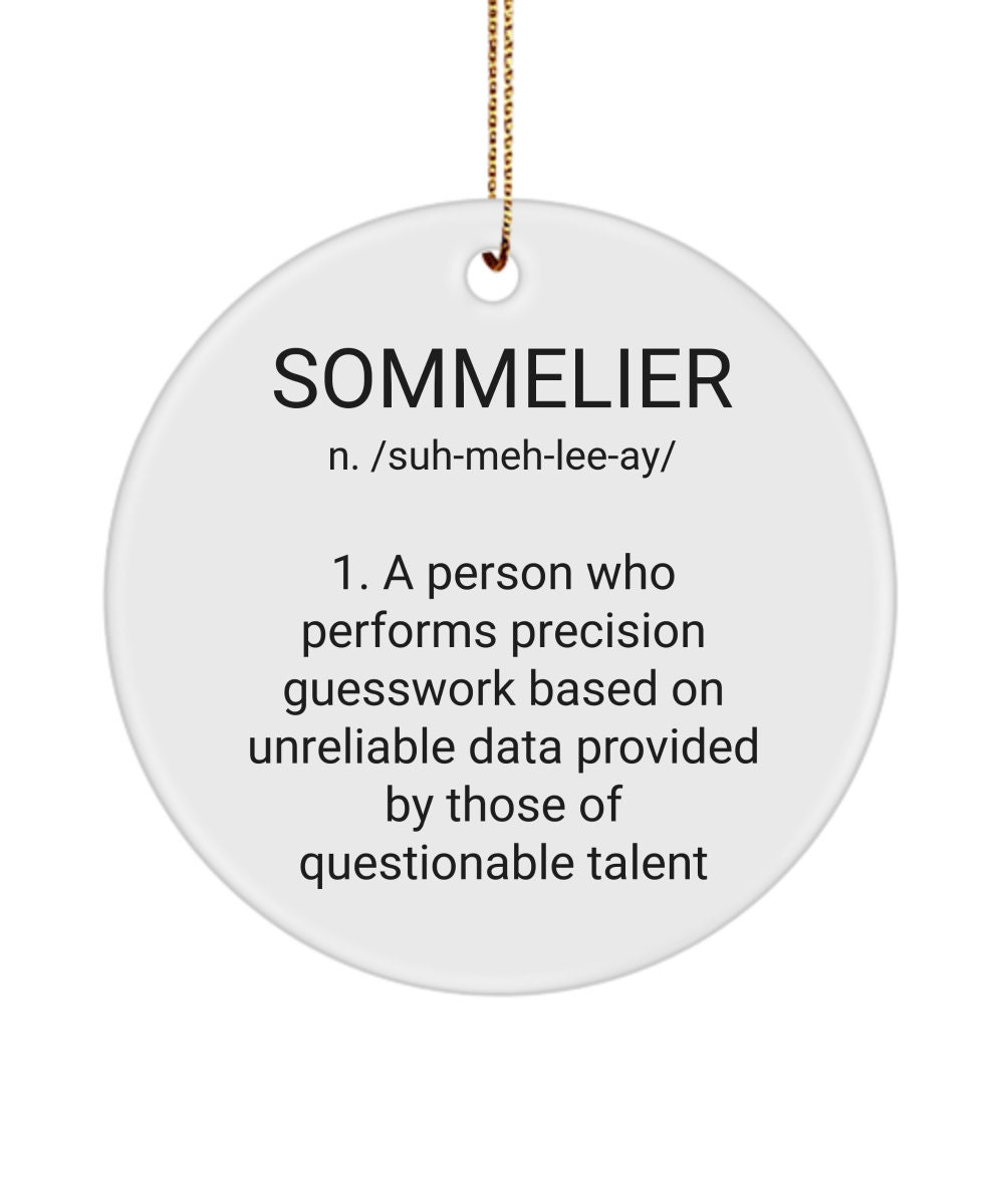 Sommelier Ornament Wine Sommelier Gift for Wine Steward Wine