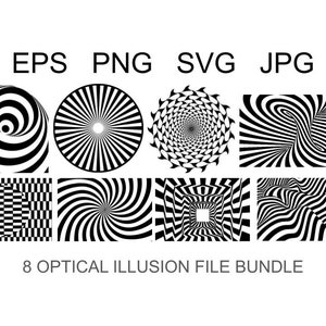Optical Illusion File Bundle - EPS PNG SVG Jpg