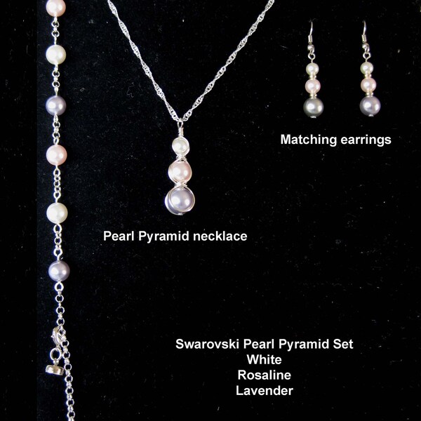 Swarovski Pearl Pyramid jewelry-June birthstone