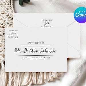 Wedding Envelope Template: DIY Address Label (Instant Download)