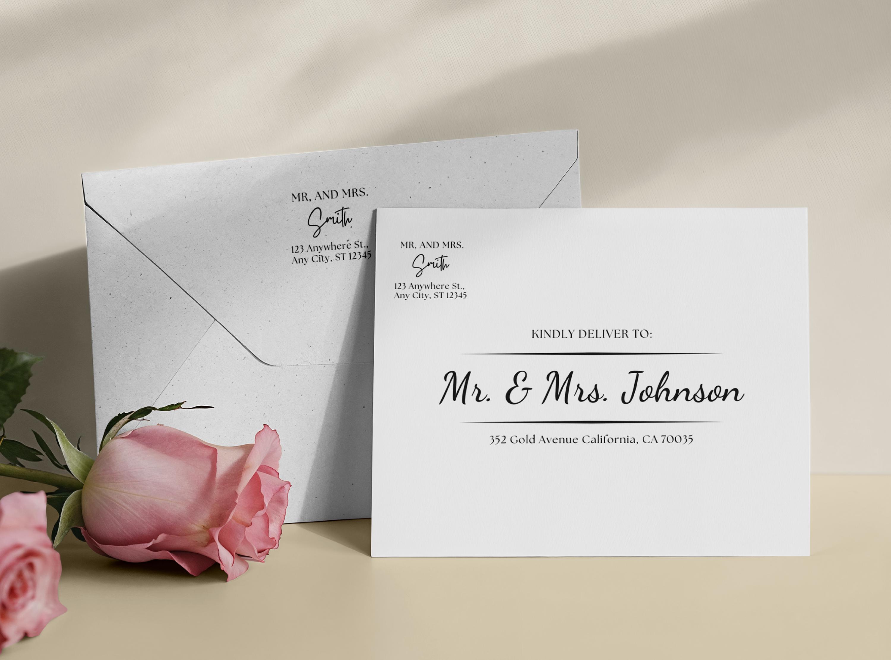 Wedding Envelope Template DIY Address Label instant Download Etsy
