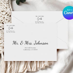 Elegant Wedding Address Label Template: DIY Printable (Instant Download)