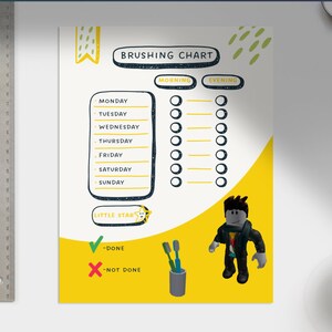 Kids' Printable Chore Chart, Money Jar Sheet, and Saving Plan. Roblox ...