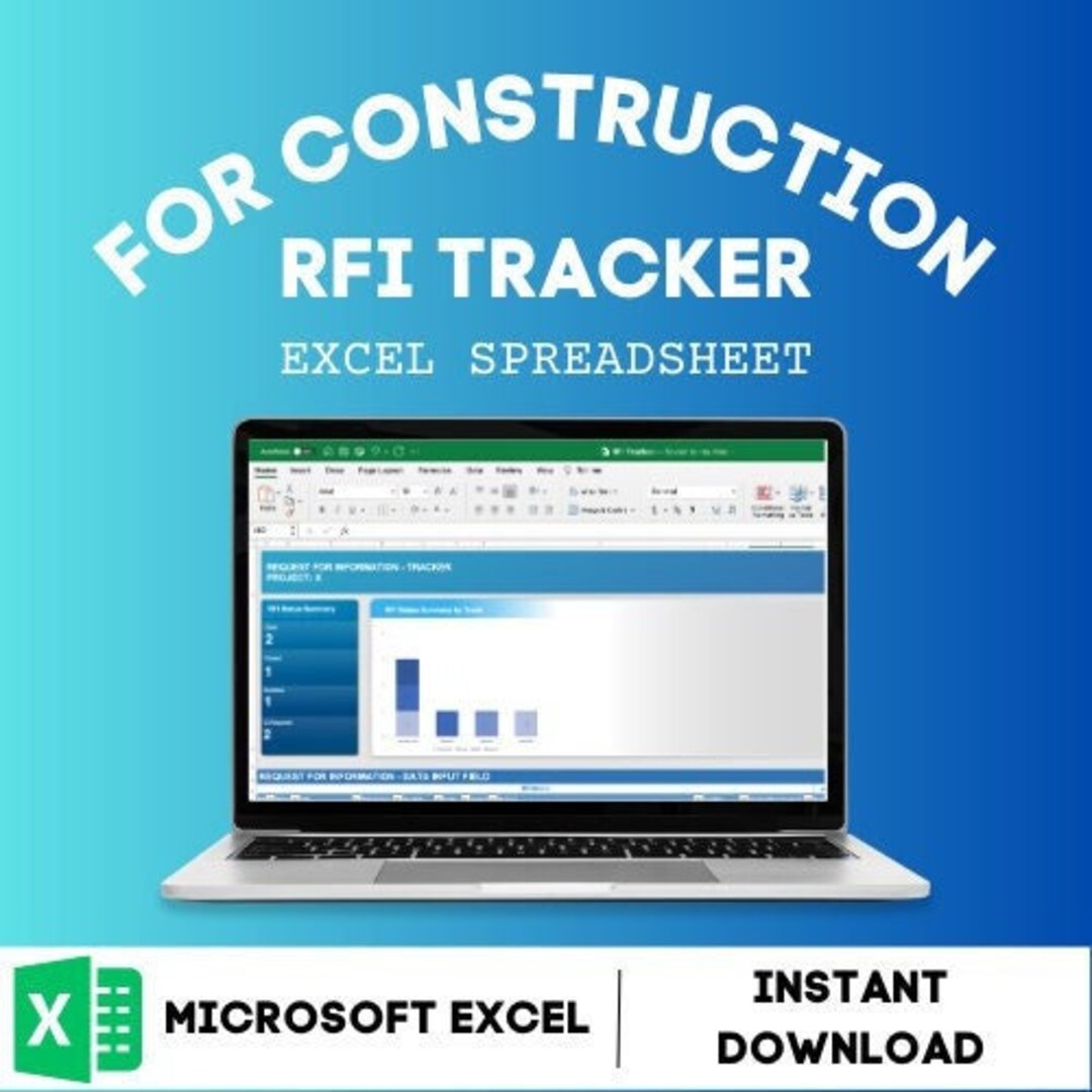 RFI Tracking Spreadsheet for Construction Easy-to-use Excel - Etsy