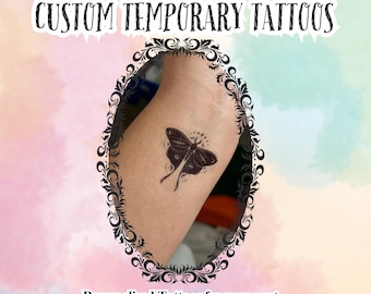 Custom Temporary Tattoos | Wedding Favor | Party Favor | Fun Temp Tattoo | Tattoo Bar | Personalized Temporary Tattoo