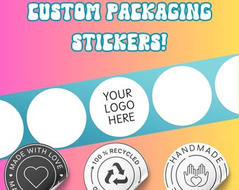 Custom Thermal Printed Labels | Small Business Packaging Stickers | Logo Stickers | Affordable Custom Stickers | Black and White Stickers