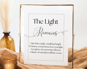 Memorial Poem Sign: Celebration of Life Decor (Digital Download)