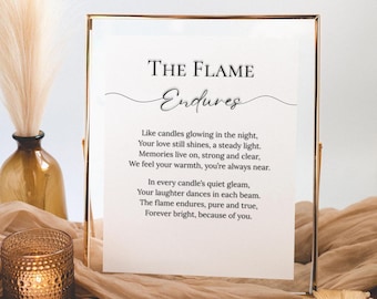 Memorial Poem Sign: Celebration of Life Favors (Digital Download)