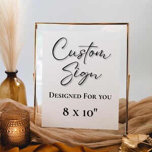 Custom Design Service for 8&quot;x10&quot; Funeral Favor Sign, Celebration of Life Table Sign Decorations, Memorial Service Sign Decorations, CU1