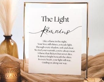 Memorial Table Sign: Celebration of Life Poem (8x10 PDF Download)