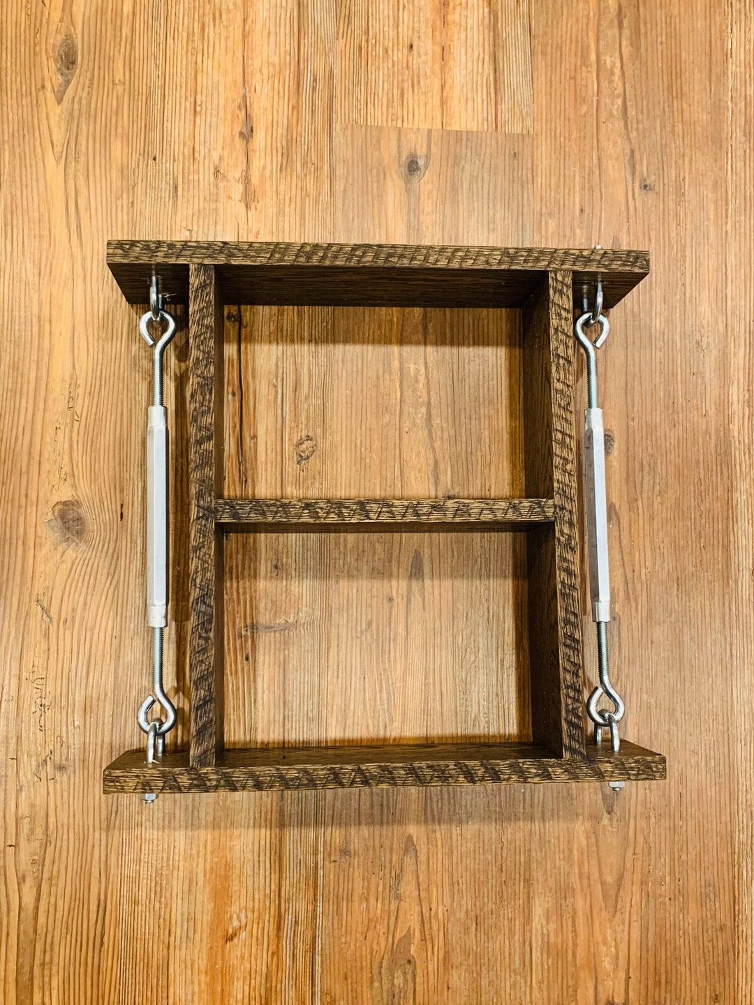 Handcrafted Turnbuckle Display Shelf White Oak Etsy