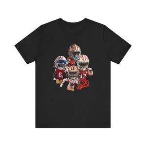 Exclusive San Francisco 49ers Niner D Adult Unisex Short Sleeve Tee - Bosa, Warner, Lenoir, Mustapha