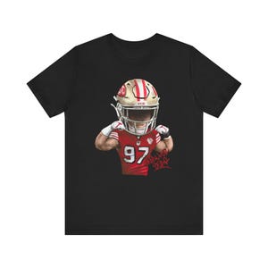 Exclusive San Francisco 49ers Nick Bosa (Smaller Bear) Adult Unisex Jersey Short Sleeve Tee