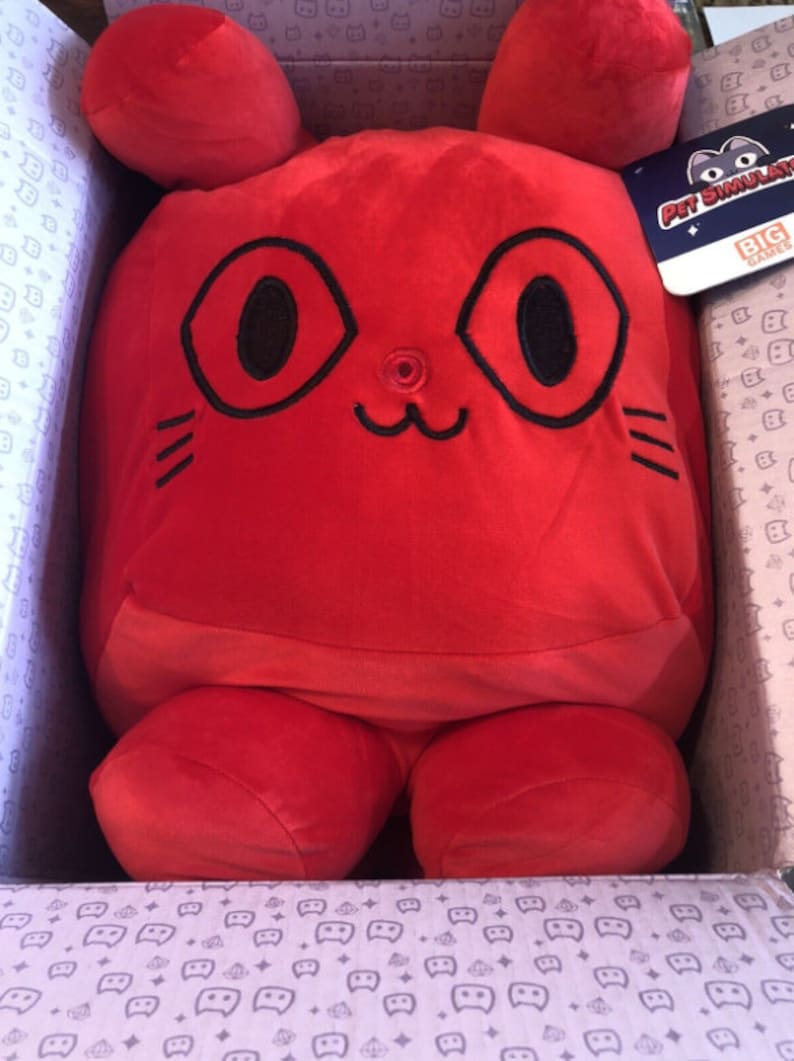 Pet Simulator X Titanic Red Balloon Cat Plush With DLC Code Etsy Finland