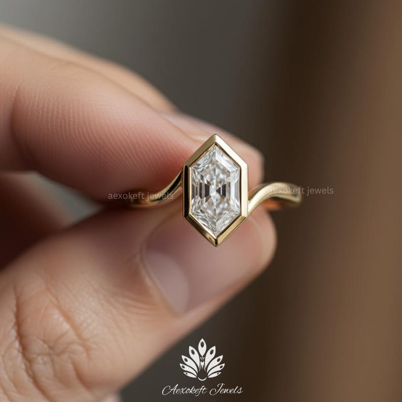 2.5 Carat Moissanite Bypass Engagement Ring: Dutch Marquise Duchess Cut Vintage Style Ring image 2