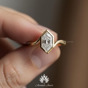 2.5 Carat Moissanite Bypass Engagement Ring: Dutch Marquise Duchess Cut Vintage Style Ring image 4