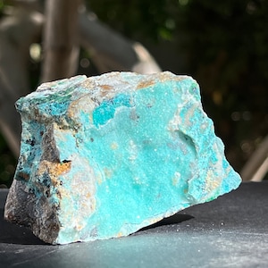 Druzy Raw Chrysocolla Crystal ( from Congo) model 6, natural stone, rare specimen mineral, collector gift