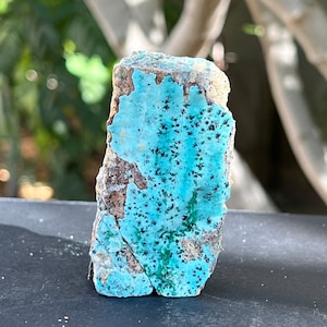 Druzy Raw Chrysocolla Crystal ( from Congo) model 5, natural stone, rare specimen mineral, collector gift