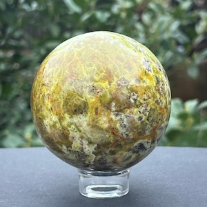 Green Opal Sphere 8 cm | Model 2 Heart-Healing Crystal Ball | Emotional Renewal & Calm | Rare Collector’s Stone