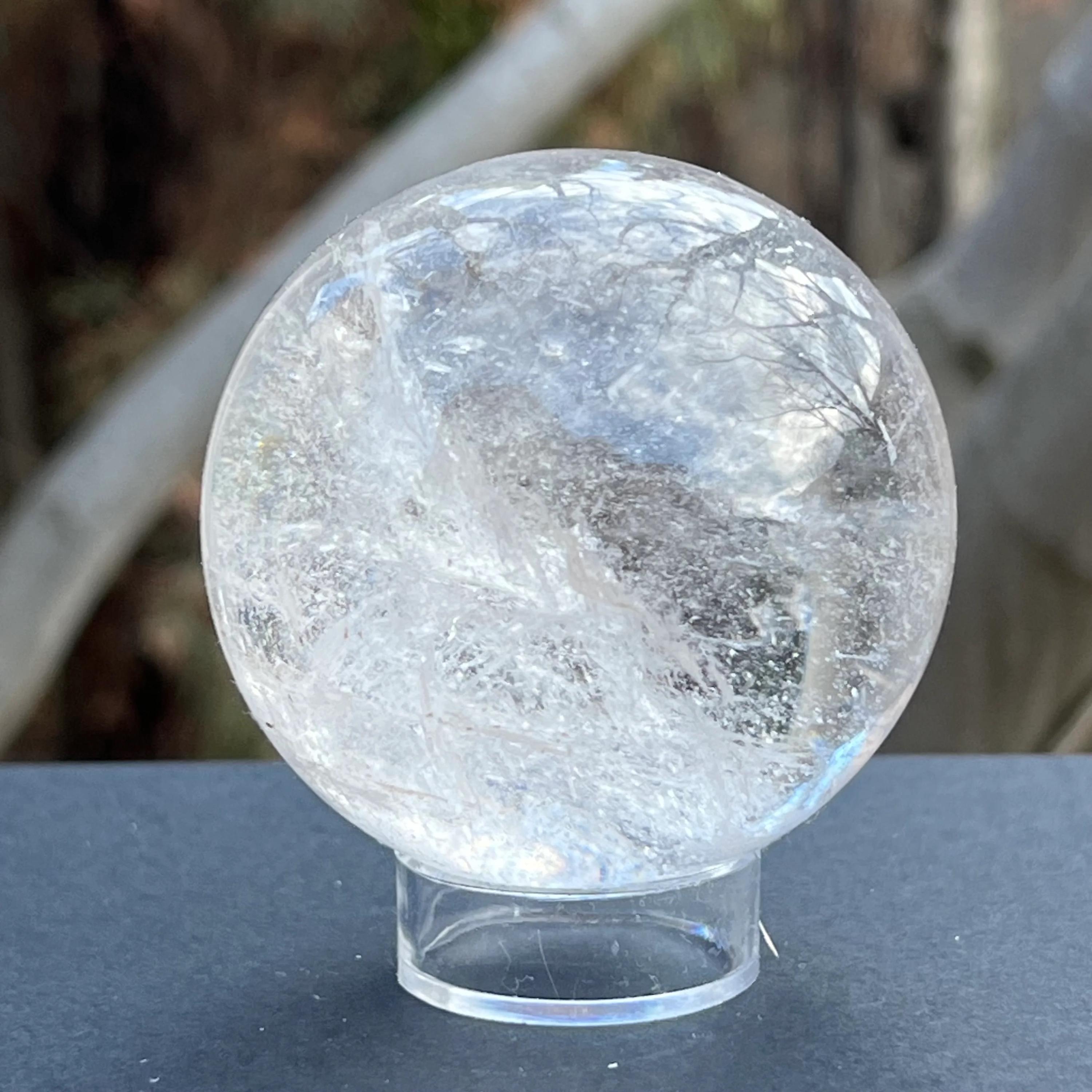 Sfera Di Quarzo Rosa Naturale Lucidata - Pietra Decorativa 5-6 Cm, Cristallo Brillante - Foto 9