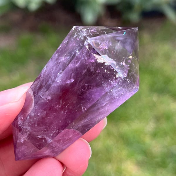Double Pointed Amethyst AA from Brazil Model 11