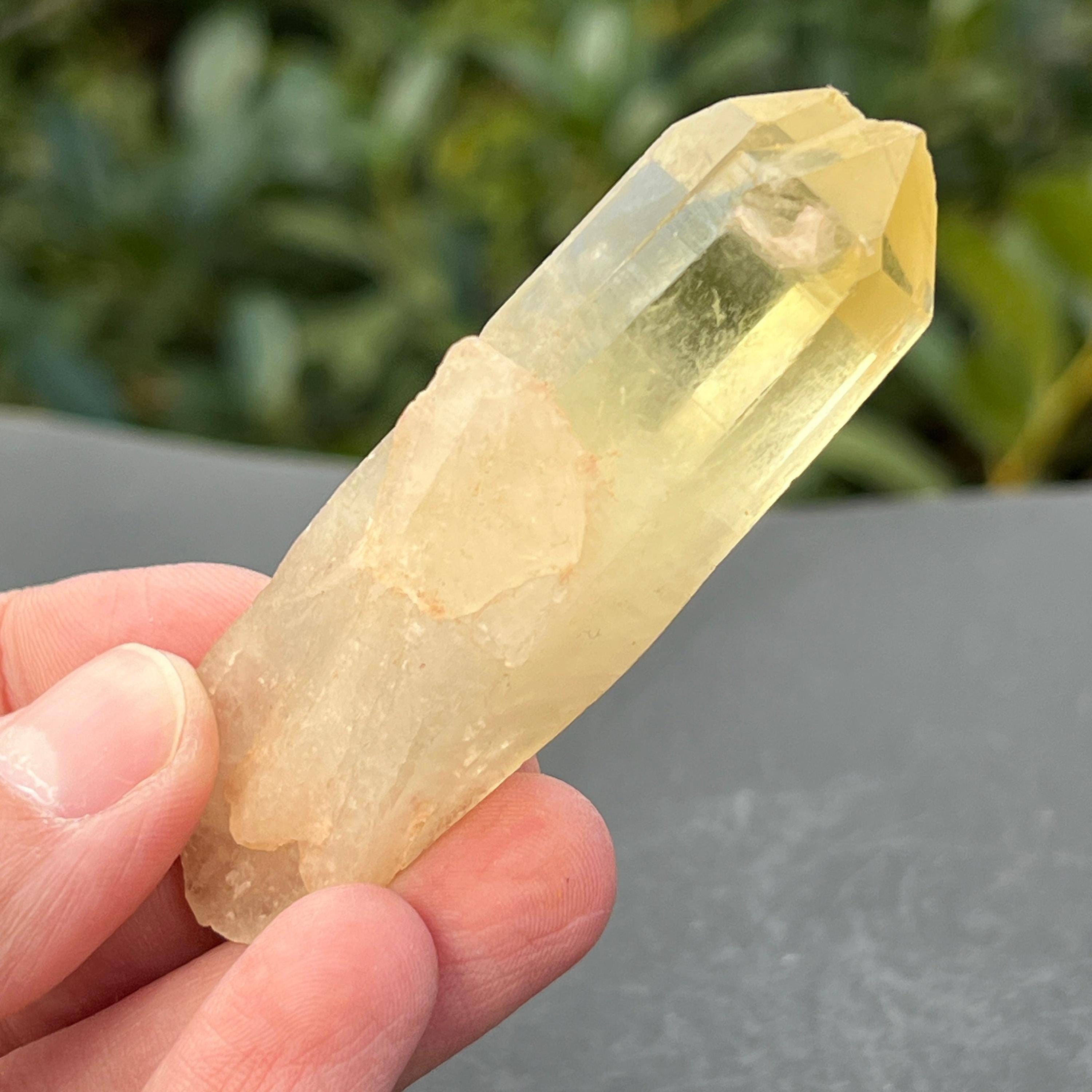 Citrine Point 3×1×0.8 in | Model 30 Congo Crystal | Gemstone for Success, Prosperity & Motivation | Raw Yellow Quartz | Chakra Stone