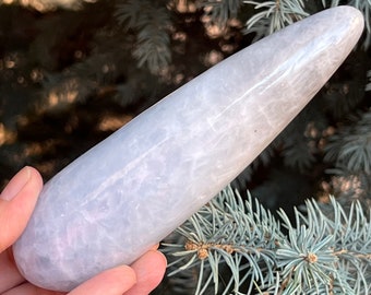 Grande baguette de massage en calcite de Madagascar, modèle 5, 15,5 cm, outil de massage