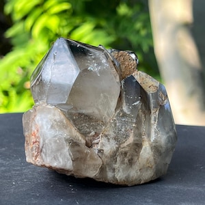 Smoky Quartz Cluster M7 - Natural Crystal for Grounding, Protection, and Spiritual Growth - 7.6x6x7.7 cm