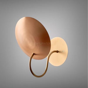 1950&#39;s Brass Wall Sconce with Bowl Shade Mid Century Style Elegant Light Fixture, Wall Sconce, Wall lamp, Wall Light, Small Wall Lighting
