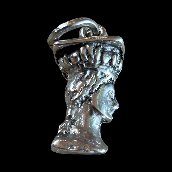 Sterling Silver Caesar Bust Charm - image 1