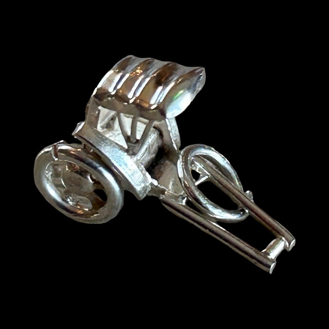 Sterling Silver Rickshaw Charm - Etsy