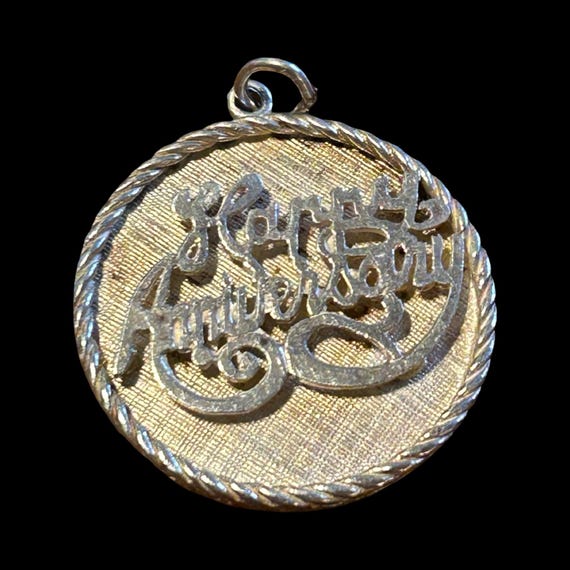 Sterling Silver Happy Anniversary Charm