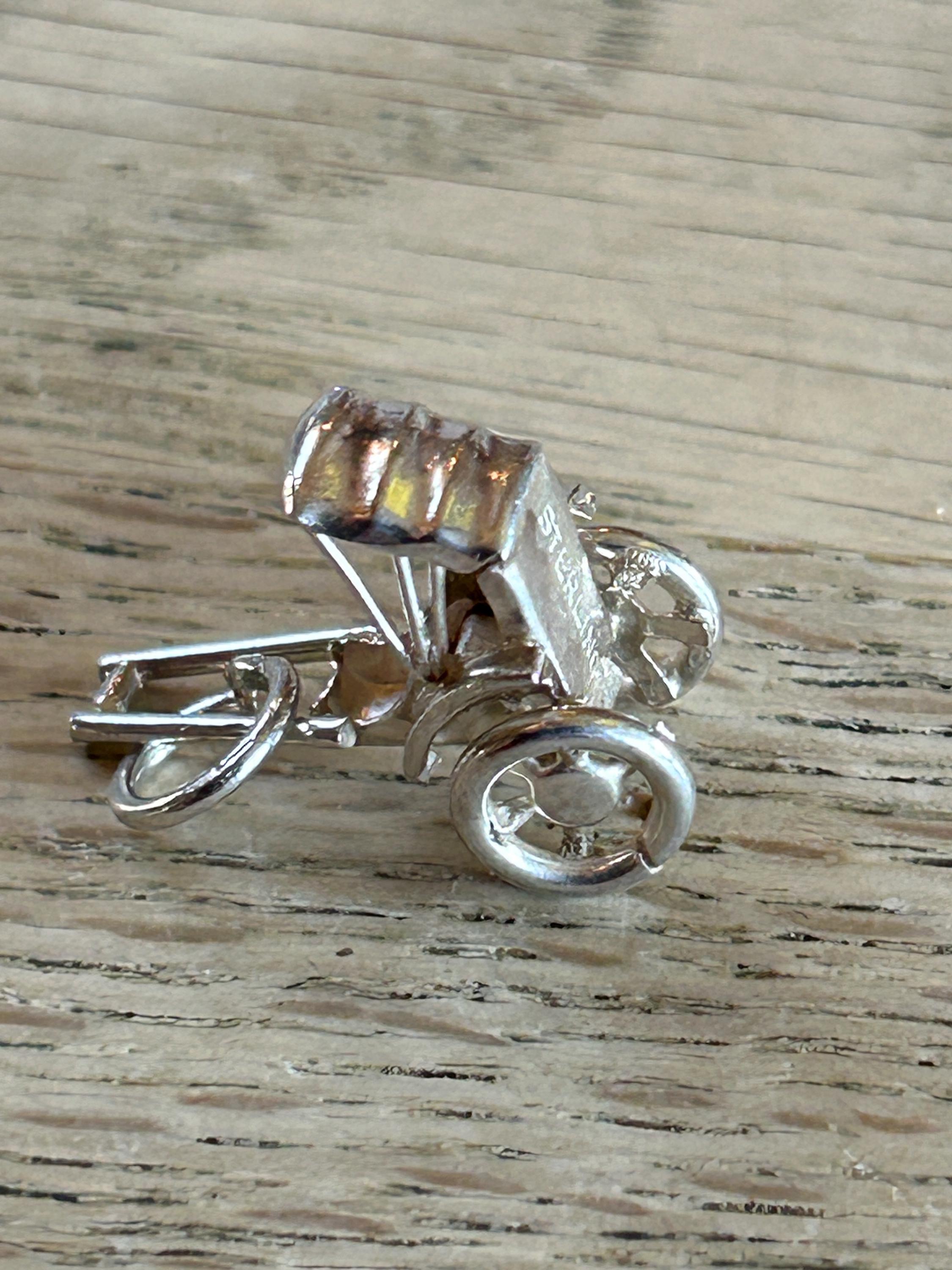 Sterling Silver Rickshaw Charm - Etsy