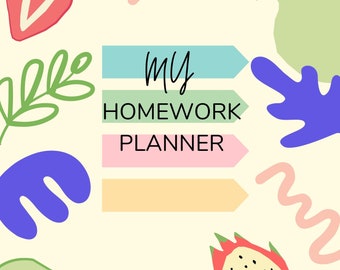 homework planner Homework Planner for Students - Weekly pages for homework assignments and blank notebook/journal pages